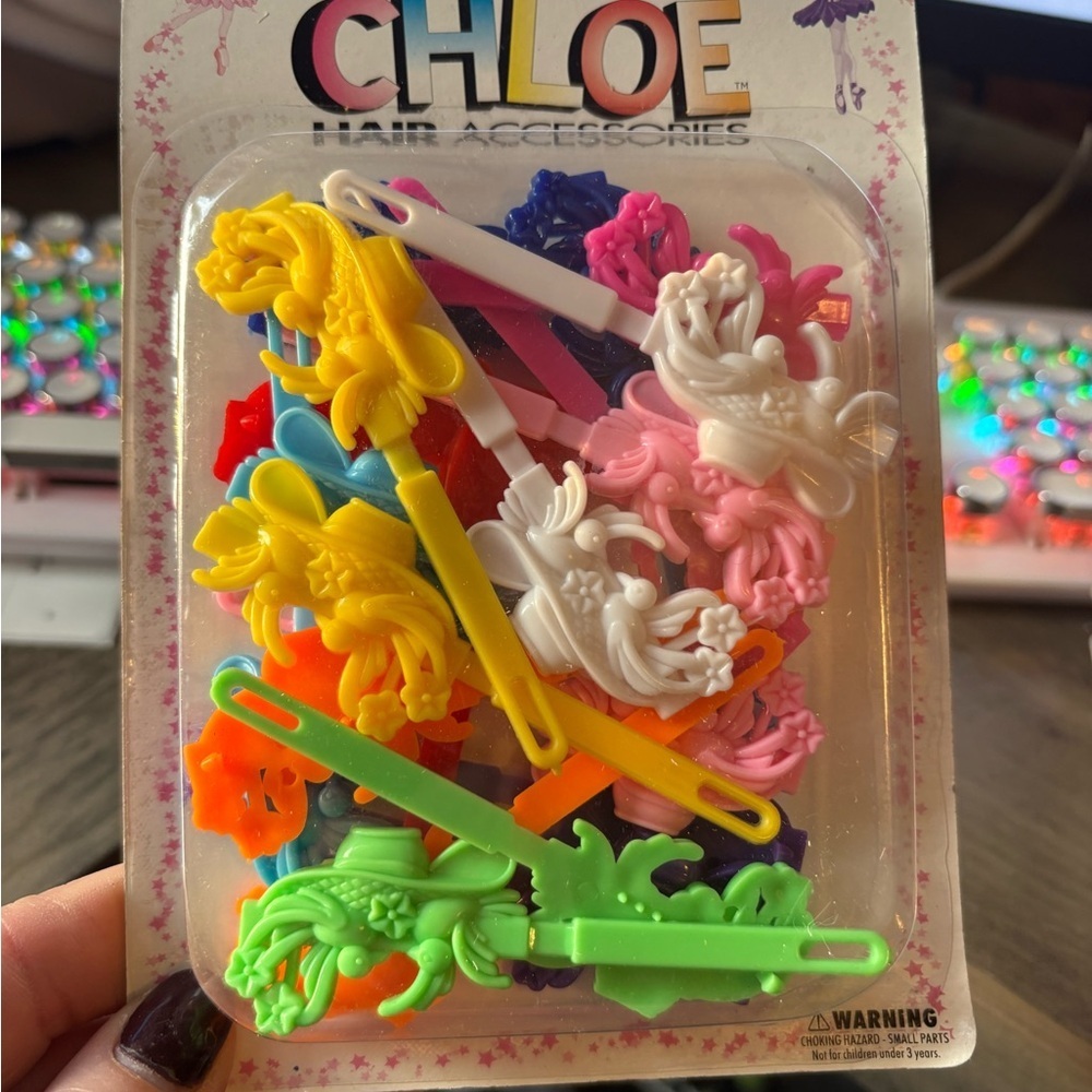 Chloe Colorful Kids Hair Clips Set